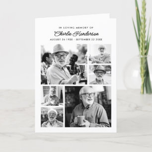 Modern 9-Photo Funeral/Memorial Service Program