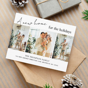 Modern A New Home for the Holidays Photo Moving Holiday Card