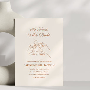 Modern A Toast to the Bride Martini Bridal Shower Invitation