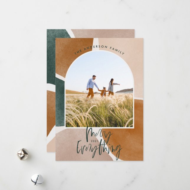 Modern abstract 1 photo arch Christmas holiday Ann (Front/Back In Situ)