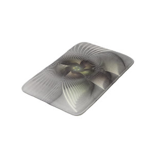 Modern Abstract 3D Shape Fractal Art Bath Mat