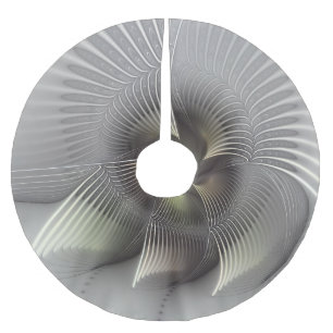 Modern Abstract 3D Shape Fractal Art Brushed Polyester Tree Skirt