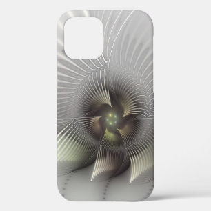 Modern Abstract 3D Shape Fractal Art iPhone 12 Case