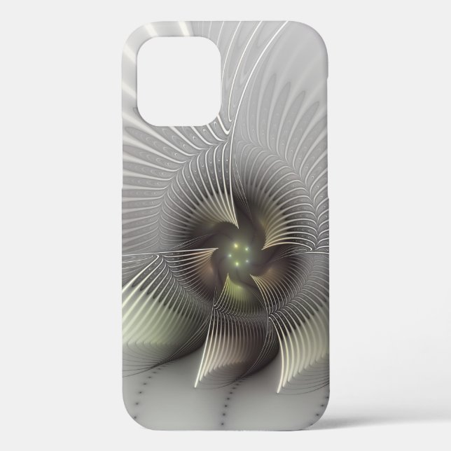 Modern Abstract 3D Shape Fractal Art Case-Mate iPhone Case (Back)
