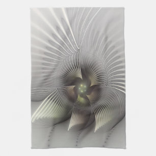 Modern Abstract 3D Shape Fractal Art Kitchen Towel