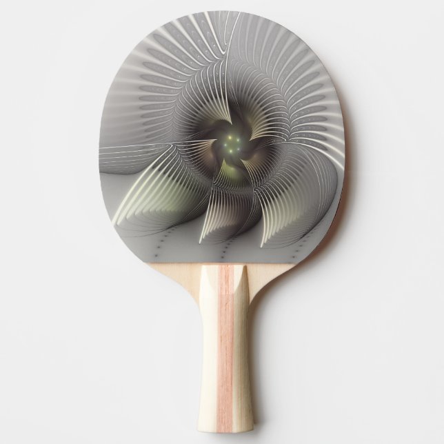 Modern Abstract 3D Shape Fractal Art Ping Pong Paddle (Front)