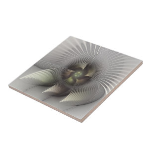 Modern Abstract 3D Shape Fractal Art Tile