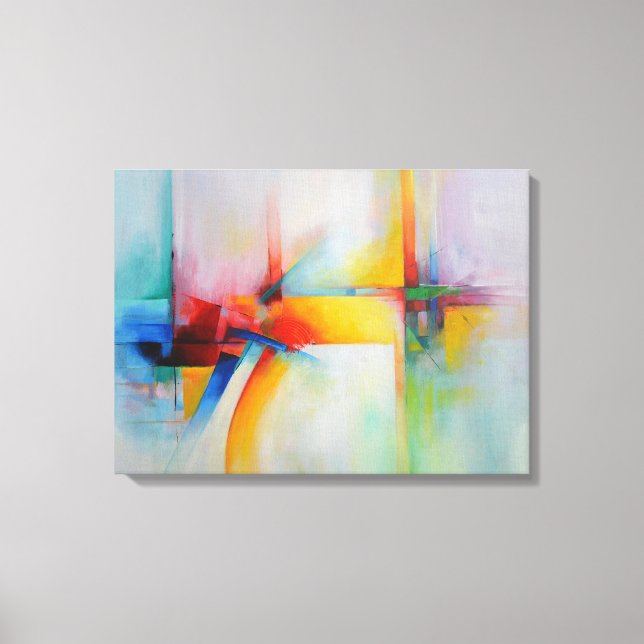 Modern Abstract Acrlylic Painting Canvas Print (Front)