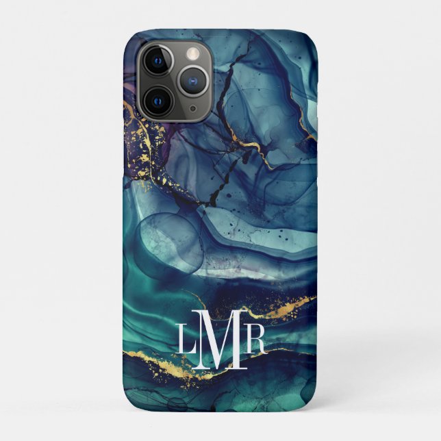 Modern Abstract Alcohol Ink iPhone / iPad case (Back)