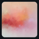 Modern Abstract Art Blank Template Blue Pink Red Square Sticker<br><div class="desc">Modern Abstract Art Blank Template Blue Pink Red Purple Yellow Orange Trendy Classic Square Sticker.</div>