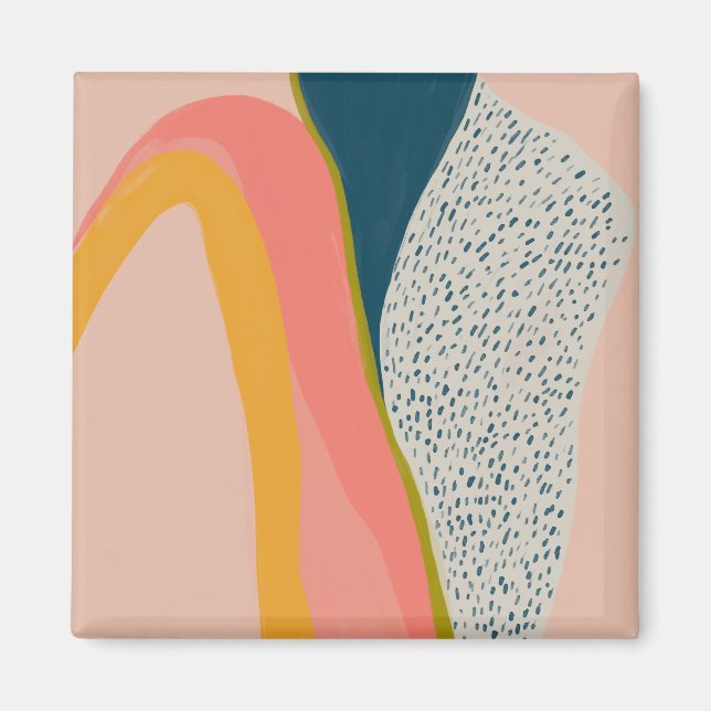 Modern Abstract Art Colourful iPhone Case Magnet (Front)