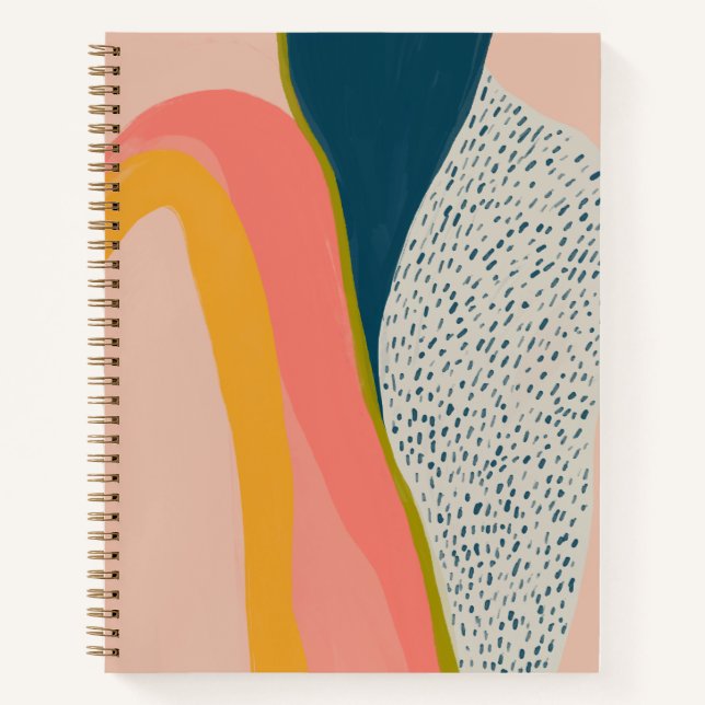 Modern Abstract Art Colourful Notebook (Front)