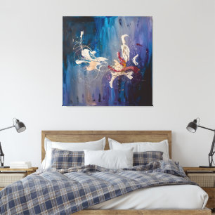 Modern Abstract Art-Cosmic Dance of Creation 🌌✨ Canvas Print
