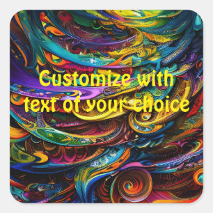 Modern Abstract Art Customizable Sticker