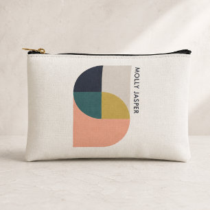 Modern Abstract Art Elegant Geometric Minimalist Accessory Pouch
