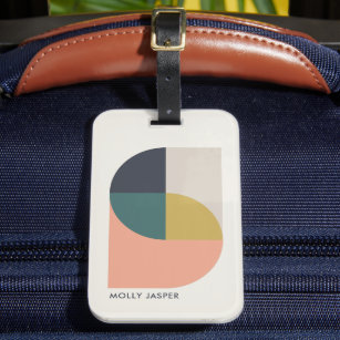 Modern Abstract Art Elegant Geometric Minimalist Luggage Tag