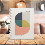 Modern Abstract Art Elegant Geometric Minimalist Planner<br><div class="desc">A minimalist modern abstract art planner with an elegant geometric design in muted colours of coral pink,  mustard gold yellow,  teal green,  navy blue and natural soft taupe grey. The perfect accessory for a minimal contemporary home office.</div>