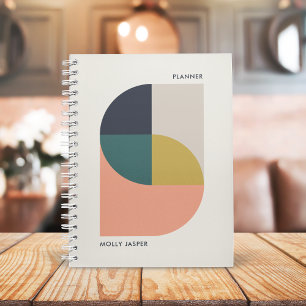 Modern Abstract Art Elegant Geometric Minimalist Planner