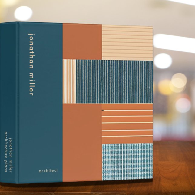 Modern Abstract Art Elegant Geometric Portfolio Binder (Creator Uploaded)