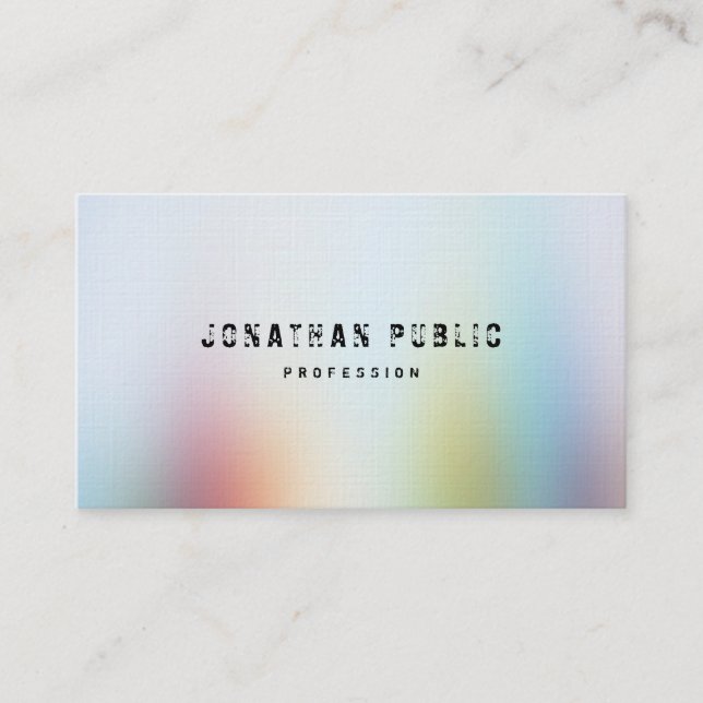 Modern Abstract Art Elegant Professional Template Business Card (Front)