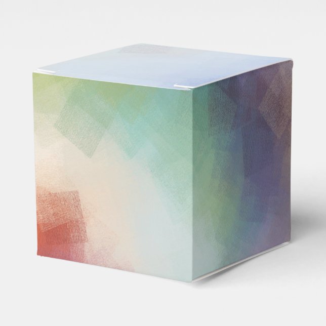 Modern Abstract Art Elegant Trendy Template Favor Box (Front Side)