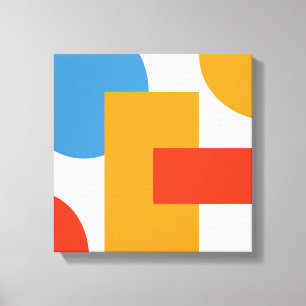 Modern Abstract Art Geometric Shapes Canvas Print