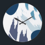 Modern Abstract Art Large Clock<br><div class="desc">Intricate brush strokes and watercolor art in a poster. Perfect accent for homes.</div>