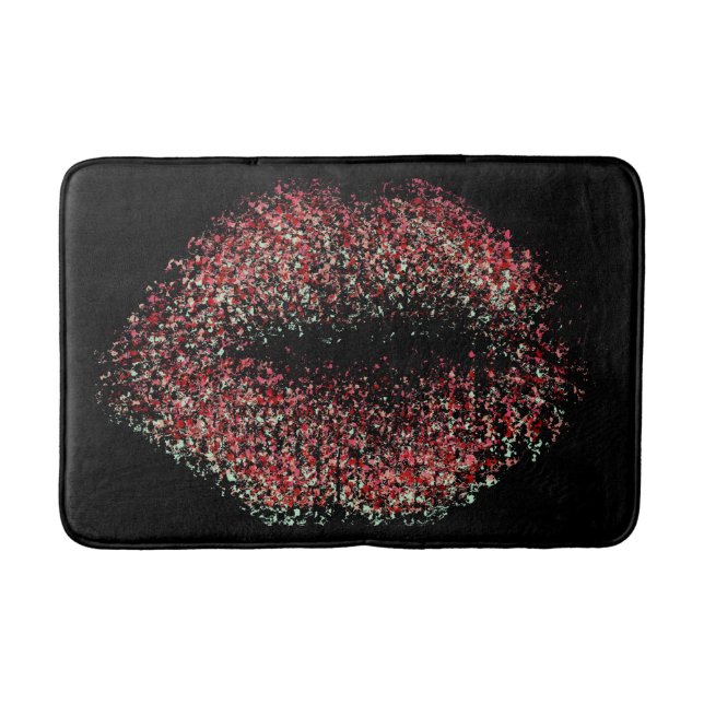 Modern Abstract Art Lips #11 Bath Mat (Front)