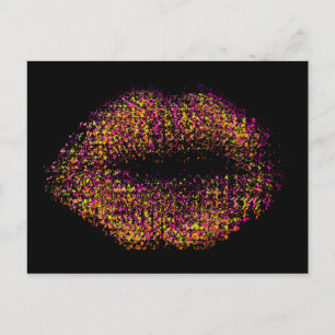 Modern Abstract Art Lips #14 Postcard