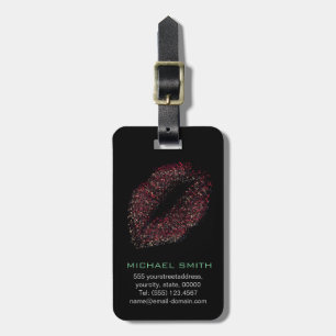 Modern Abstract Art Lips #17 Luggage Tag