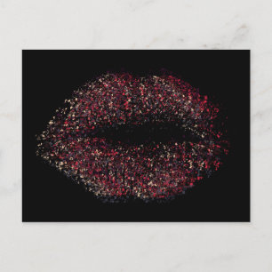 Modern Abstract Art Lips #17 Postcard