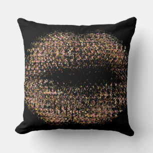 Modern Abstract Art Lips #18 Throw Pillow