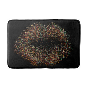 Modern Abstract Art Lips #19 Bath Mat