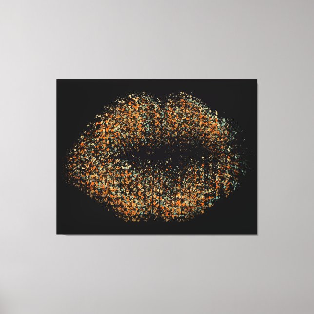 Modern Abstract Art Lips #20 Canvas Print (Front)
