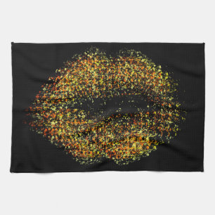 Modern Abstract Art Lips #22 Kitchen Towel