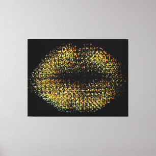 Modern Abstract Art Lips #41 Canvas Print