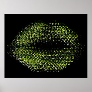 Modern Abstract Art Lips #42 Poster