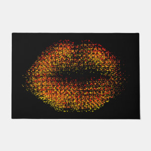 Modern Abstract Art Lips #44 Doormat