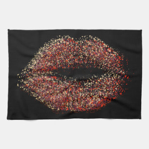 Modern Abstract Art Lips #45 Kitchen Towel