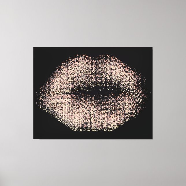 Modern Abstract Art Lips #48 Canvas Print (Front)