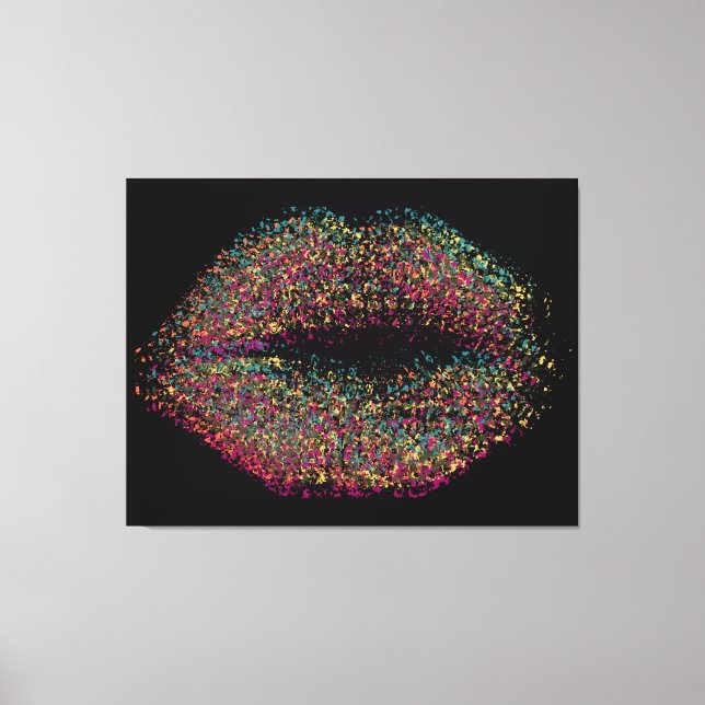 Modern Abstract Art Lips #51 Canvas Print (Front)
