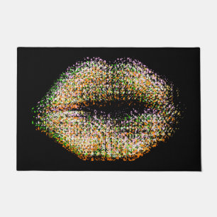 Modern Abstract Art Lips #54 Doormat