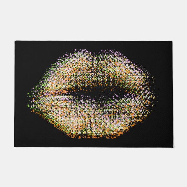Modern Abstract Art Lips #54 Doormat (Front)
