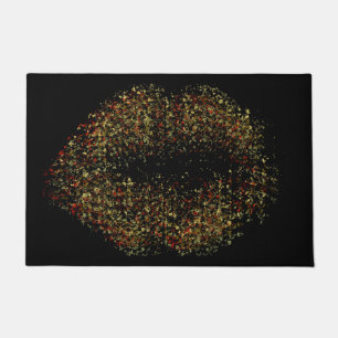 Modern Abstract Art Lips #6 Doormat