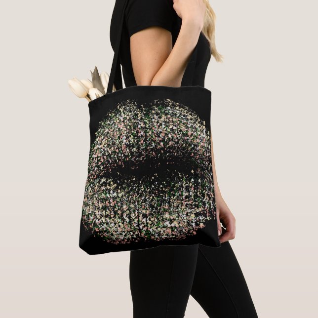 Modern Abstract Art Lips #9 Tote Bag (Close Up)