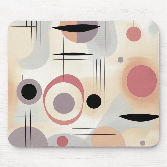 Modern abstract art mid century mouse pad (Front)