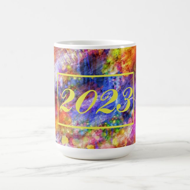 Modern Abstract Art Multicolor 2023 Coffee Mug (Center)