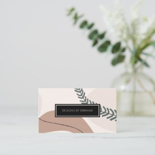 Modern Abstract Art Neutral Earth Tones Colour Business Card