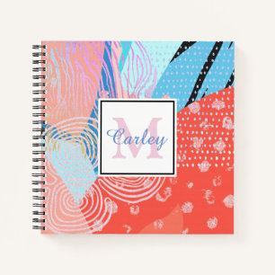 Modern Abstract Art Pattern Personalised Notebook