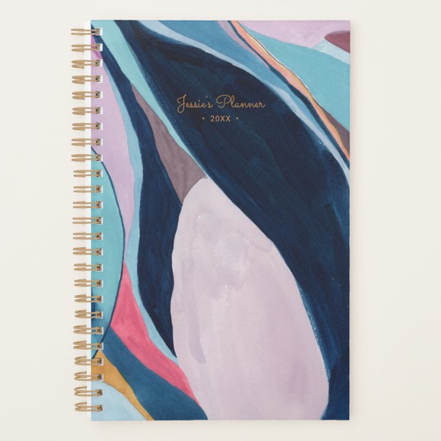 Modern Abstract Art Personalized Planner (Front)
